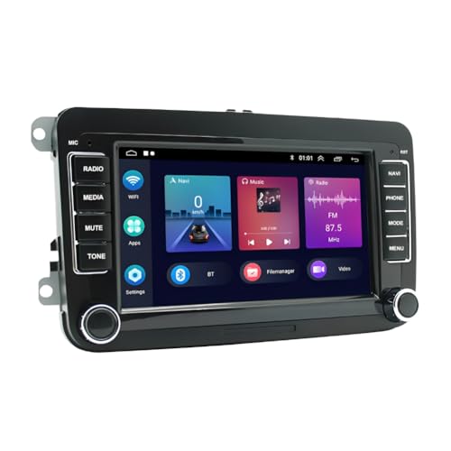 2+32G Android 13 Autoradio Multimédia avec sans Fil CarPlay Android Auto pour Skoda Octavia 2004-2012, 7 Pouces écran Tactile Radio Stéréo avec Navigation GPS FM RDS...