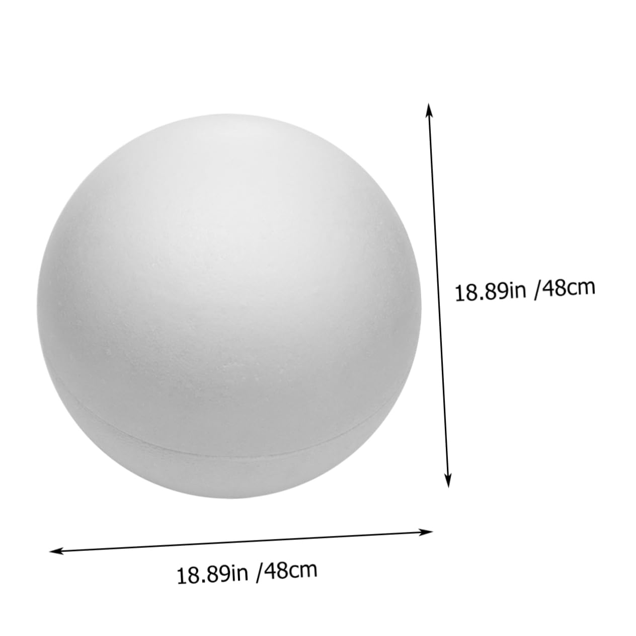 Operitacx Bolas de Espuma de Poliestireno Huecas 50 Cm Esferas Redondas para Manualidades Decoración Fiestas Bodas y Proyectos Escolares Ideales para Bricolaje y Personalización
