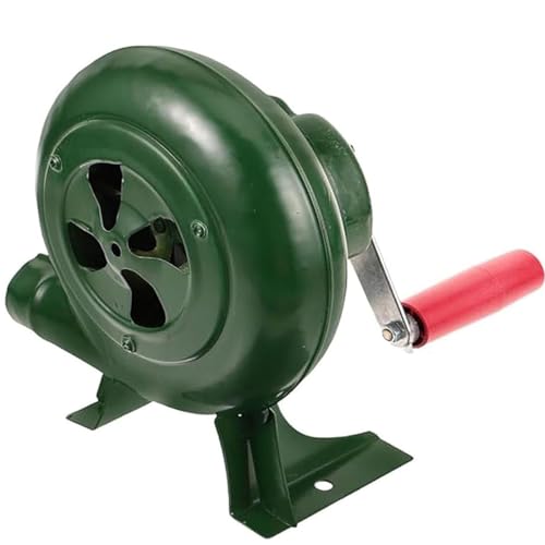 Ventilateur de barbecue à main pour barbecue en plein air - Ventilateur forgé à charbon pour forgeron - Soufflet à manivelle pour souffleur d'air souffleur à pop-corn (120 W, noir)