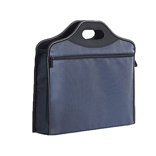 UYVI A4 Document Sac Oxford Canvas Business Portefeuille Porte-Documents Hommes et Femmes Information Sac Document Tote Formation (Color : Blue) Cover