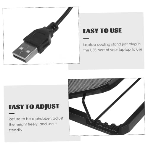 Base para laptop con ventiladores USB y pantalla LCD miniatura 3