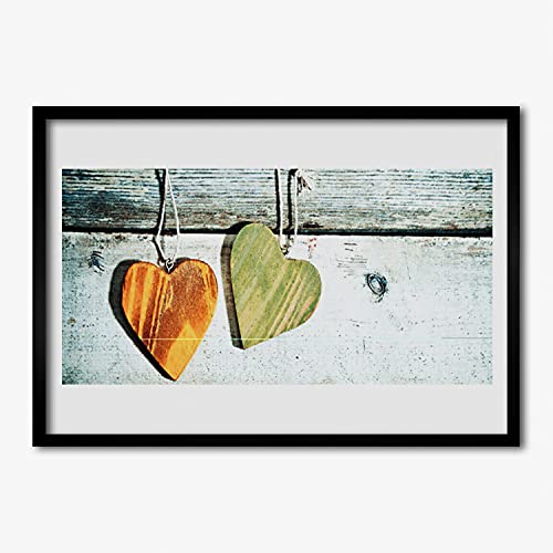 Affiche encadrée de qualité supérieure cadre MDF coeur bois d'art Tulup