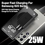 Samsung Type C Charger Fast Charging-25W USB C Block with USBC Charger Cable 10 ft Compatible with Samsung Galaxy S26 Ultra/S26/S26+/S25/S25 Ultra/S25+/S24/S24+/S24 Ultra/S23/S23 Ultra/S23+/S22-3 Pack