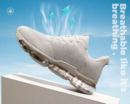 Image of Socviis Men's Air Cushion Running Shoes Breathable Tennis Fashion Sneakers Non Slip Workout Casual Sport Shoes Gym Training Comfortable Walking Shoes