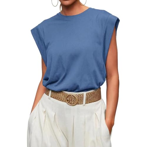 T-shirt débardeur femme ample et col rond pour rester au frais en été