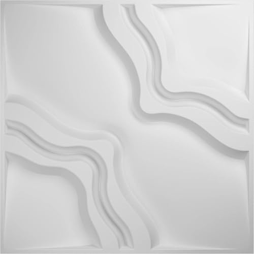 Miniatura 5 de Ekena Millwork WP20X20RGWH-CASE-50 19 5/8 pulgadas de ancho x 19 5/8 pulgadas de alto, Rogue EnduraWall Decorativo 3D Panel de Pared Cubre 133.73