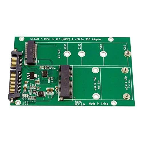 2 X Replacement NGFF M.2 B+M Key or mSATA SSD to SATA III 3 Adapter-image-46