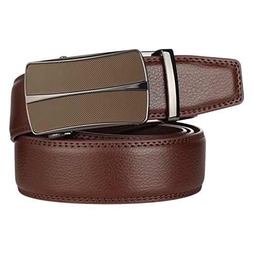 Image of Lavemi Men's Real Leather Ratchet Dress Belt with Automatic Buckle,Elegant Gift Box