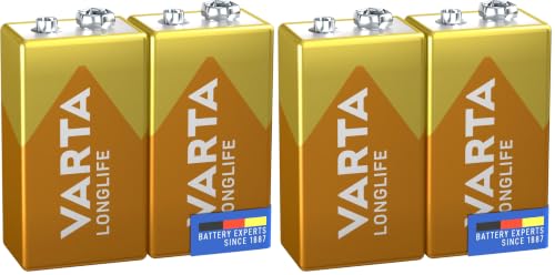 VARTA Batterien 9V Blockbatterie, 2 Stück, Longlife, Alkaline, Vorratspack, für Rauchmelder, Brand- & Feuermelder (Packung mit 2) – Ansicht 1