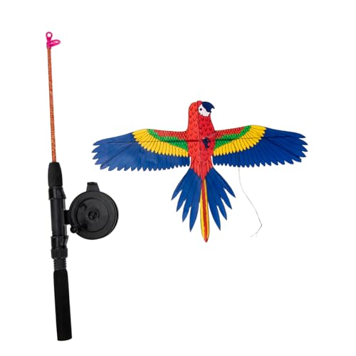 ORFOFE Fishing Rod Kite Bright Vivid Cartoon Kite Perfect for 8-12 Year Adults