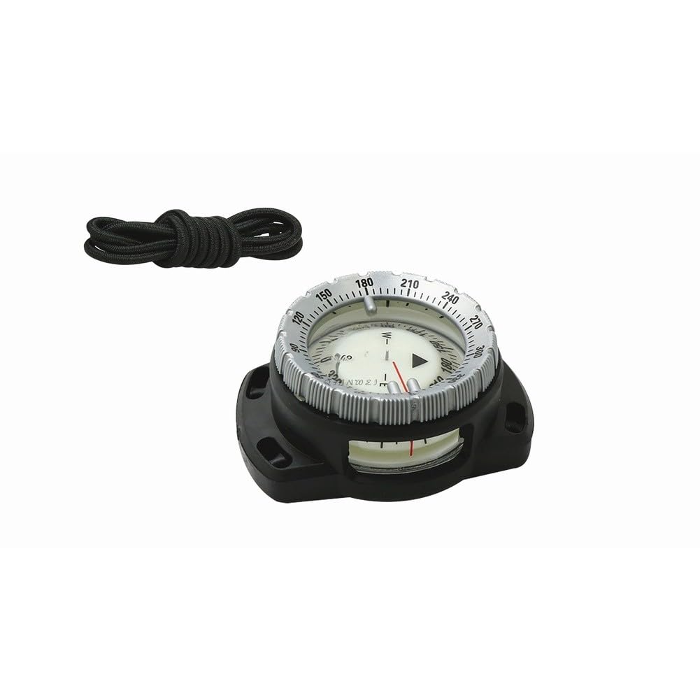 Boussole étanche à 50 m pour boussole phosphorescente, fenêtre inclinable à 30°, sangle antirouille pour la randonnée et les aventures en plein air, compact 73 g