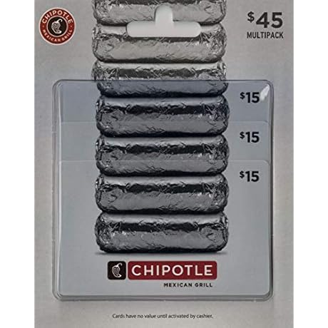 Chipotle Gift Card, Multipack of 3: A Mouthwatering Treat for Food Lovers