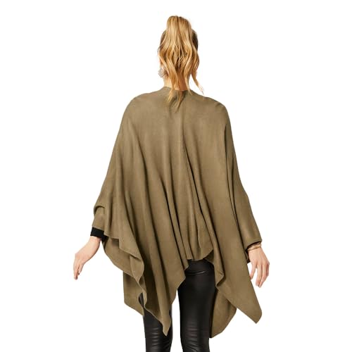 Coco + Carmen Kiara Shawl Wraps for Women in Mushroom - Lightweight Pashmina Shawls and Wraps, 48" x 25.5" Pashmina Scarf for Women Sizes 0-142