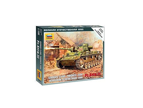 Zvezda Models Panzer III Flamethrower Tank, Scale 1/100