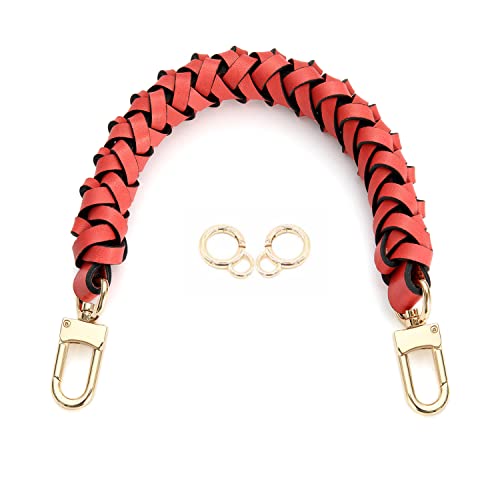 Senral Handbag Short Strap Replacement Top Braided Genuine Leather Handle Strap for Neonoe Bag Artsy,Beaubourg Hobo Noe Top Handle Strap Purse Making