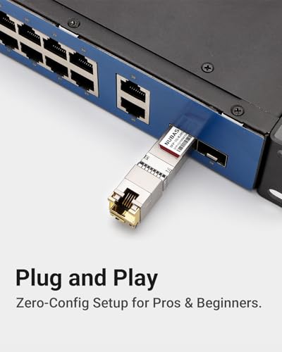 Image of 1.25G SFP to RJ45 Adapter | 1000BASE-T Copper SFP Module Transceiver | 1000 /100 /10M Auto-Sensing | Low Power <1W | Up to 100m with Cat5e Cable