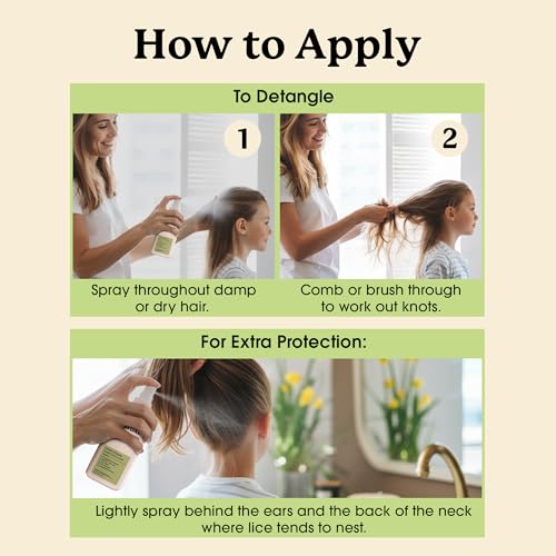 Image of MAYDAY Daily Lice Prevention Detangler Spray 8oz, Sandalwood & Mint | Leave-In, Hair & Scalp Nourishment, Non-Toxic & Pesticide-Free, Scientifically Proven Lice & Super Lice Prevention