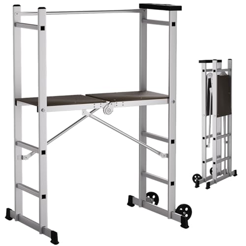 5' Foldable Aluminum Scaffolding Work Platform