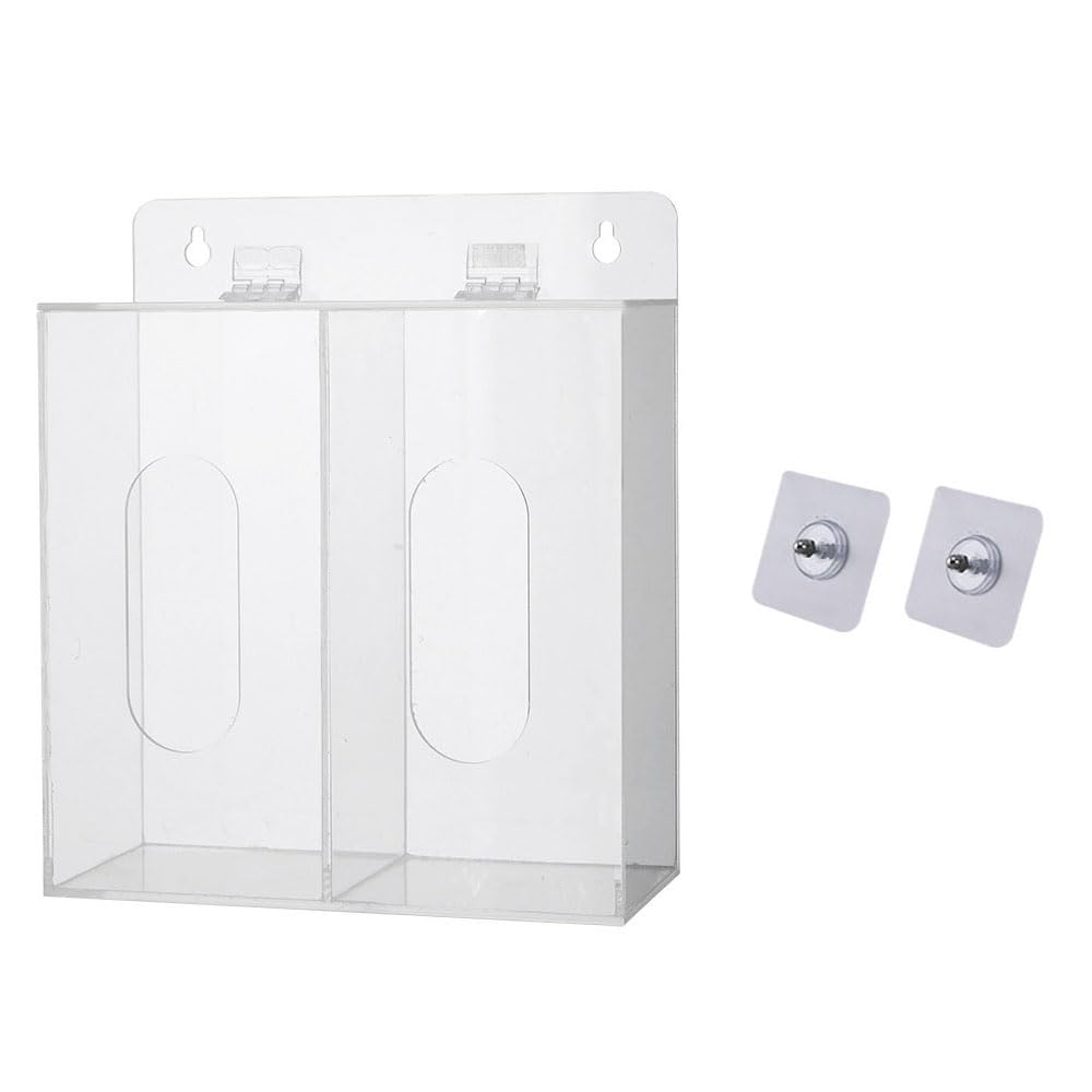 Supertool Dispensador de Máscaras Acrílico Transparente con Tapa para Laboratorio, Cocina y Restaurante, Tamaño M