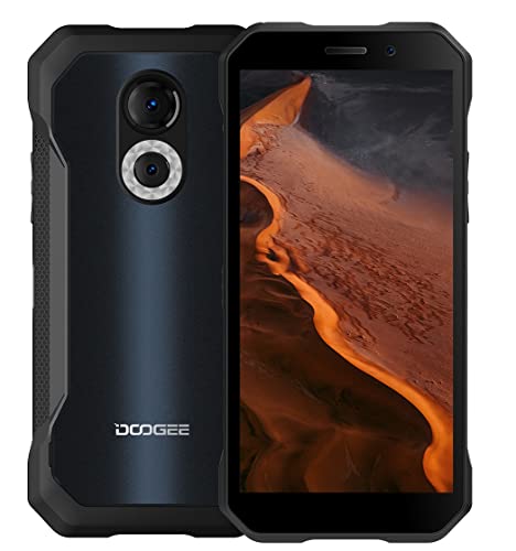 DOOGEE Android 12 Móvil Robusto S61, Helio G35 2.3GHz 6GB+64GB, Cámara de Visión Nocturna 20MP, IP68 Smartphone Resistente Antigolpes, Impermeable, 6.0’’ HD+, Dual SIM, 5180mAh, GPS NFC Fibra Carbono