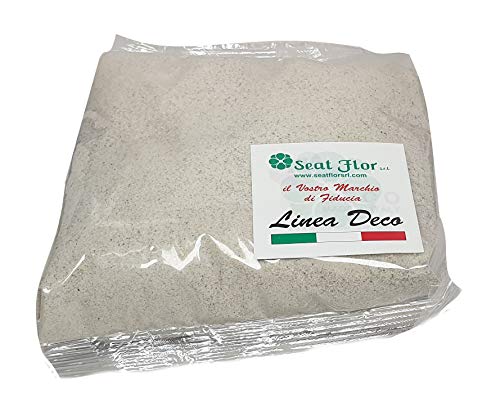 Seat Flor SRL® Sabbia Colorata, Sabbia per Decorazione vasi 0,5 mm Sacchetto da 1kg ca. (25 Colori Disponibili) (Beige)