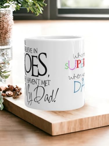 Image of Better Gift Flowers Superhero Dad Customized Coffee Mug, Round Shaped Multicolor Themed Coffee Mugs, Mug for Gifting, Gifting Items for Family, Friends & Closed Ones