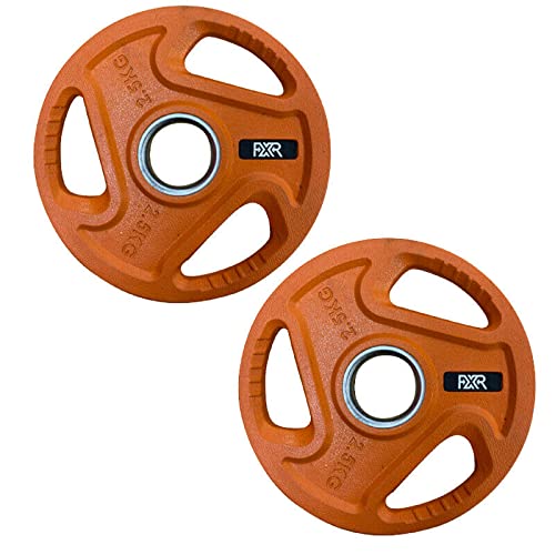 FXR Sports Rubber Tri Grip Olympic Weight Plates 2" -50MM HOLE (2 x 2.5kg)