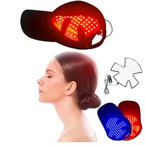 Haargroeihelm, 90 leds, lampkralen, rood en blauw licht, snelgroeihoed voor mannen en vrouwen, haarverlies, met timer van 15 tot 30 minuten