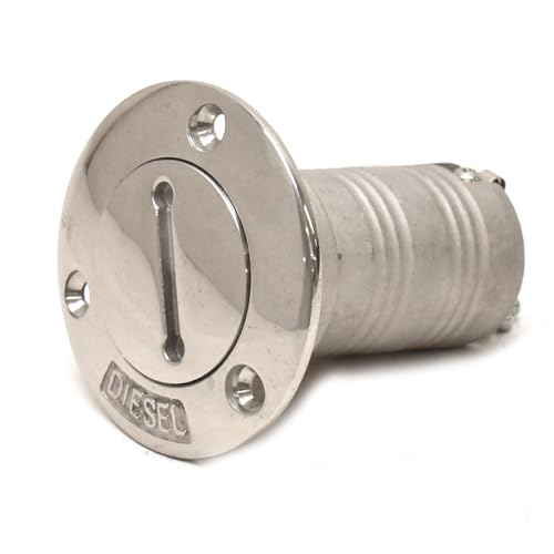 Boat Diesel Deck Fill | 1 1/2 Inch Stainless w/Key