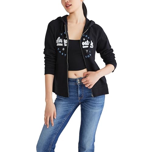 AEROPOSTALE Women's Aero Logo Full Zip Hoodie-Circle/Scripts