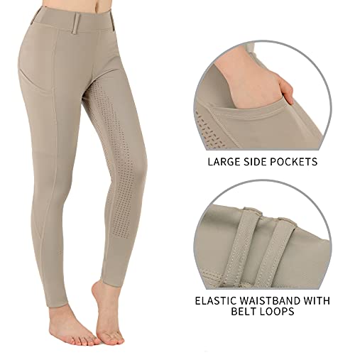 beroy Horseback Riding-Pants Girls Equestrian-Breeches - Kids Schooling Horse Tights Full Seat Silicone Pockets - Image 6