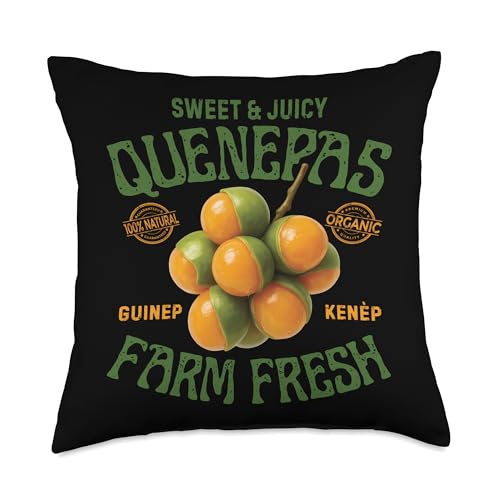 Quenepas Guinep Kenep Fruit Tropical Vintage Spanish Limes Throw Pillow
