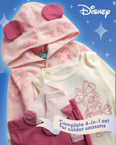 Disney Baby Boys and Girls Take Me Home Set - 4 Piece Unisex Infant Bodysuit, Hooded Jacket, Pants, and Socks (Sizes: 0-9M)3