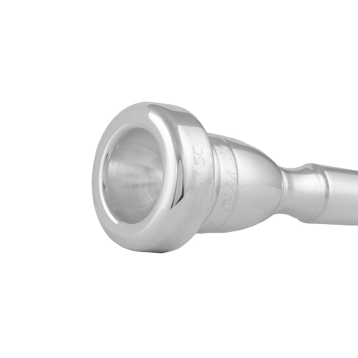 Champion Music Replacement Medium Cup Silver Plated Brass Trumpet Mouthpiece - 5C - Image 2