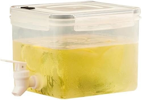 Dispensador de bebidas, hervidor frío con espita, refrigerador de 3.2 L, mini tetera de agua, fruta, limonada, cubo de leche, recipiente de alta