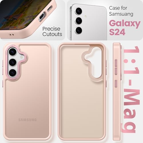Image of Rayboen for Translucent Matte Samsung S24 Case, Pink