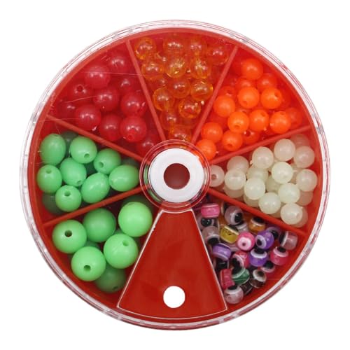 Juego de Cuentas de Pesca - Cuentas de Agua Dulce y Salada, Caja de Almacenamiento de Cuentas de 199 Piezas | Aparejos de Pesca, Cuentas de Hilo para Aparejos de Cebo, Accesorios Ligeros y duraderos