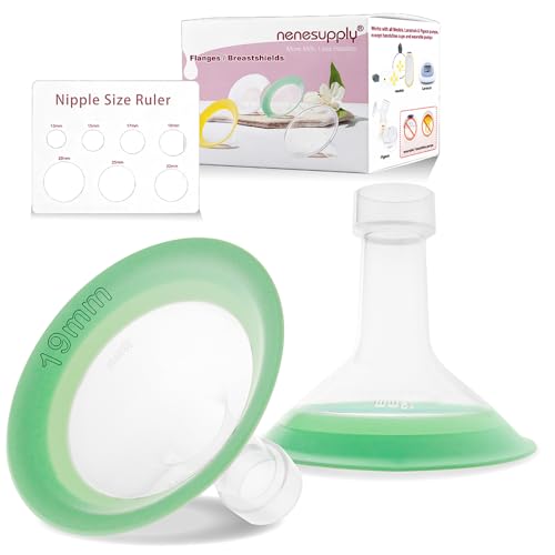 Image of Nenesupply 19mm Flanges Compatible with Medela Breast Pump Parts Replacement 19mm Flange for Medela Accessories. Work with Pump in Style Parts Symphony Parts Swing Maxi Harmony and Personalfit Flex
