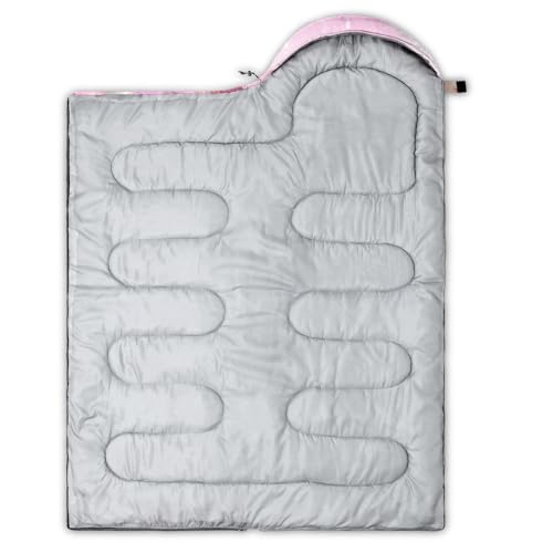 Image of QOOMO Ball Flower Camping Sleeping Bags,3 Season Warm & Cool Weather,Lightweight,Waterproof Sleeping Bags for Adults & Kids,Traveling,and Outdoors,Camping Gear Equipment