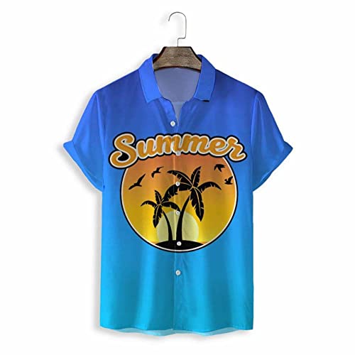 Chemise de fête de vacances décontractée imprimé tropical H3TF5J