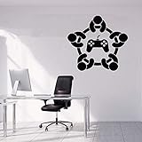 Tianpengyuanshuai Gamers Wandaufkleber Videospielgeschenke Spielzimmer Dekoration Aufkleber 63X57cm