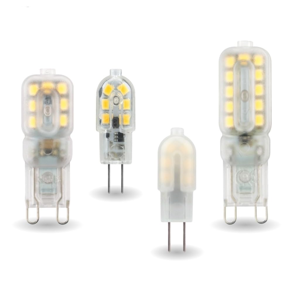 HHF Illuminazione domestica, Confezione da 20, Lampadina Faretto LED G4/G9 3W/5W AC220V SMD2835 Illuminazione Lampadario Lampada LED(Warm white,G9 5W Milky)