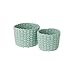 LOLAhome Set de 2 cestas de Fibra de Papel Verdes Redondas
