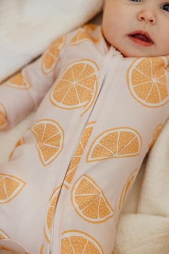 Image of Copper Pearl Zip-Up Footie Baby Pajamas - Soft Newborn Onesies for Boys & Girls, Tag-Free with Two-Way Zipper Baby Sleepers for Newborn - 24 Months, Cutie