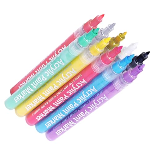 LOLIPPYY 10 piezas Bolígrafos para Manicura Duraderos Rotuladores Acrílicos para Pintar Uñas con Punta Accesorios Profesionales para de Uñas DIY Cómodos y Multifuncionales para Casa y