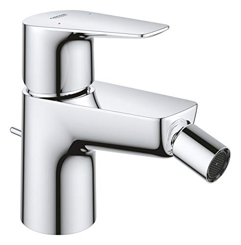GROHE Mitigeur monocommande Bidet Start Edge, robinet avec tirette de vidage, mousseur économique d'eau, finition brillante et facile à nettoyer, chromé, 23345001 (Import Allemagne)