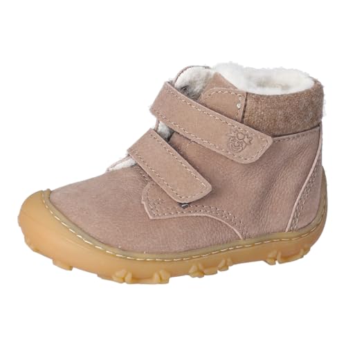 RICOSTA Jungen Stiefel NICO, Kinder Lauflernschuhe, Weite: Weit, terracare,Barfuß-Schuh, Booties, wasserdicht, Klettstiefel, Schoko (270), 23 EU