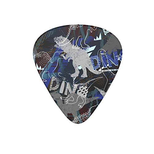 Lot de 12 médiators pour guitare électrique et acoustique Motif silhouette de dinosaure Marron - Les Beatles, Paul McCartney, John Lennon, RIngo Starr, George Harrison Lot de 12 médiators pour guitare électrique et acoustique Motif silhouette de dinosaure Marron