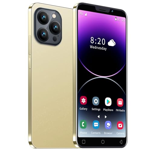 Smartphone barato, pantalla IPS de 5,0 pulgadas, 16 GB de ROM, 128 GB, ampliable, Android 9.0, teléfono móvil Dual SIM, batería de 3000 mAh para, simple teléfono móvil (MTGud-MT15Pro-Gold)