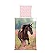 Produktbild Herding Bettwäsche Pferd, Young Collection, Kopfkissenbezug ca. 80 x 80 cm, Bettbezug ca. 135 x 200 cm, Mit Markenreißverschluss, 100% Baumwolle/Renforcé